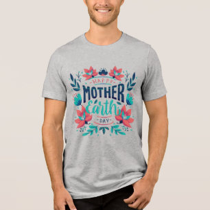 Handgezeichnete Mutter Erde Tag Design-23184 Tri-Blend Shirt