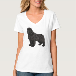 Handgezeichnete Neufundländer-Hunde-Kunst T-Shirt