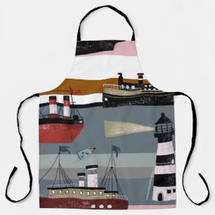 Handgezeichnete niedliche Cartoon Bleistift gr Schürze