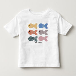 Handgezeichnete Niedliche Fische bearbeiten Kleinkind T-shirt