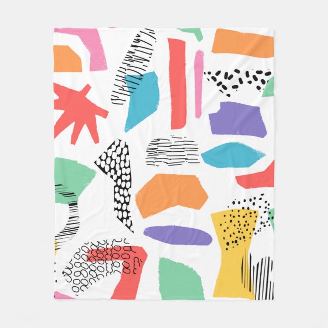 Handgezeichnete Oberflächengestaltung. Künstlerisc Fleecedecke (Vorderseite)