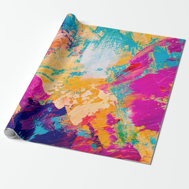 Handgezeichnete Ölmalerei. Abstrakter Kunsthinterg Geschenkpapier (Ungerollt)