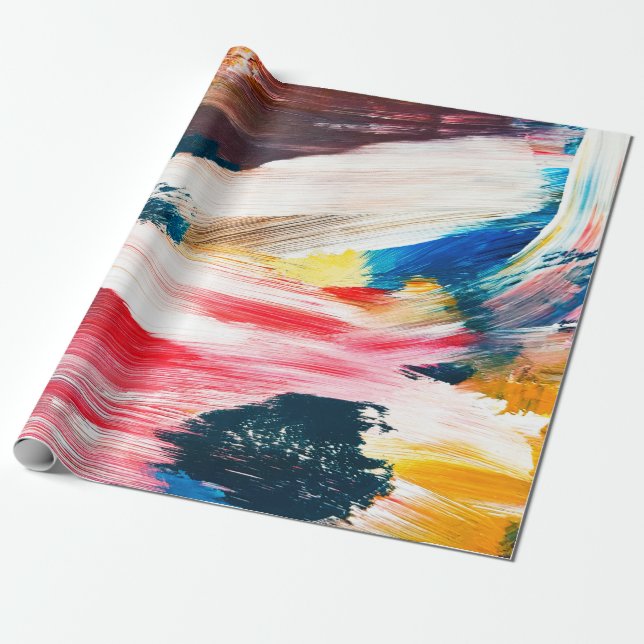 Handgezeichnete Ölmalerei. Abstrakter Kunsthinterg Geschenkpapier (Ungerollt)