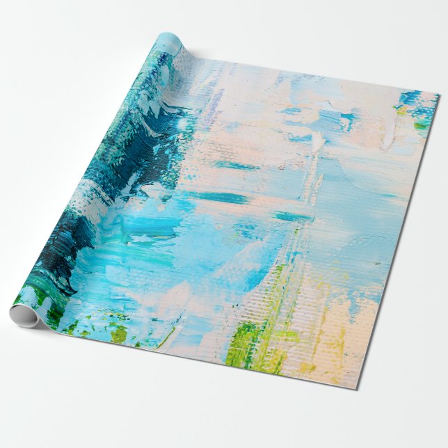 Handgezeichnete Ölmalerei. Abstrakter Kunsthinterg Geschenkpapier (Ungerollt)