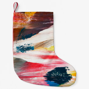 Handgezeichnete Ölmalerei. Abstrakter Kunsthinterg Kleiner Weihnachtsstrumpf