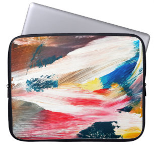 Handgezeichnete Ölmalerei. Abstrakter Kunsthinterg Laptopschutzhülle