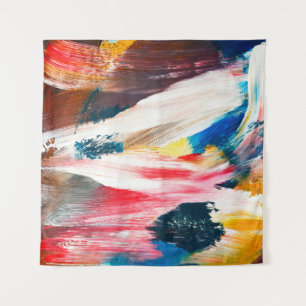 Handgezeichnete Ölmalerei. Abstrakter Kunsthinterg Wandteppich