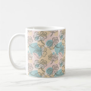 Handgezeichnete Pastellfarben Muster Sketch Kaffeetasse