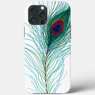 Handgezeichnete Peacock Feathers Case-Mate iPhone Hülle
