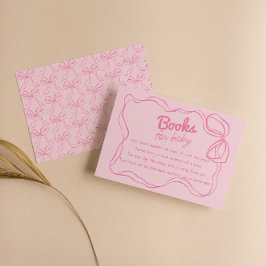 Handgezeichnete Pink Bow Fram Baby Girl Buy Reques Begleitkarte