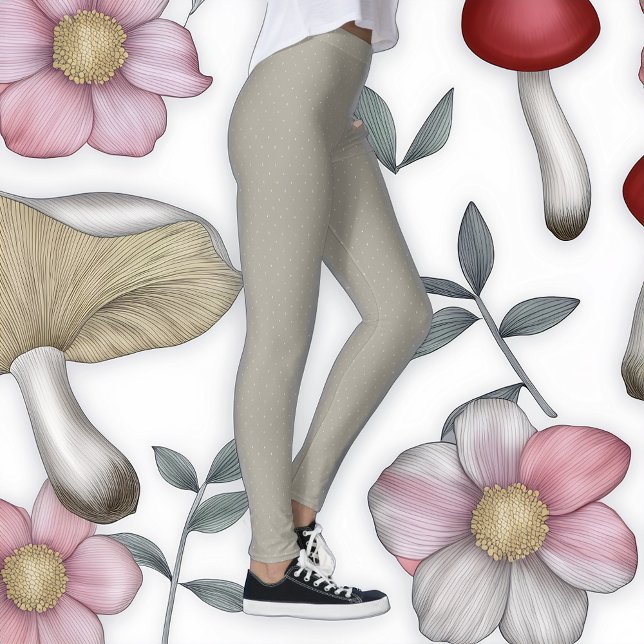 Handgezeichnete Polka Dots Schneebedeckte Leggings (Von Creator hochgeladen)