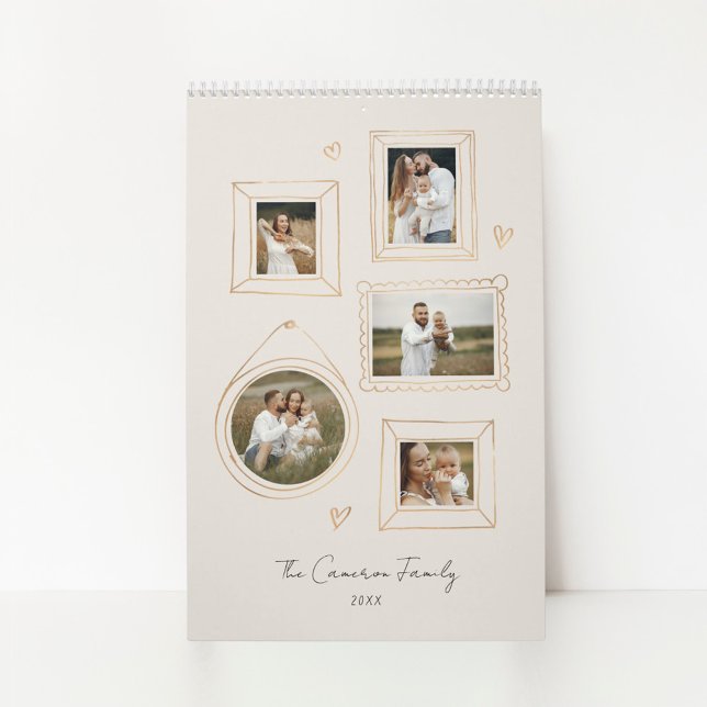 Handgezeichnete Rahmen Fotokalender Kalender (Von Creator hochgeladen)