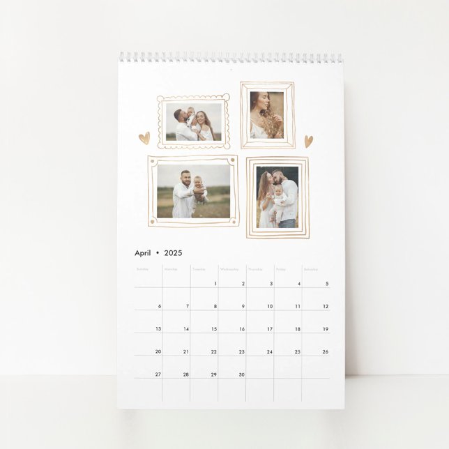 Handgezeichnete Rahmen Fotokalender Kalender (Von Creator hochgeladen)