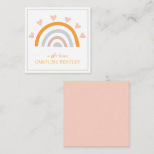 Handgezeichnete Rainbow-Geschenkkarten Mitteilungskarte