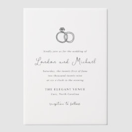 Handgezeichnete Rings Doodle Moderne Hochzeit