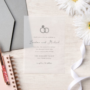 Handgezeichnete Rings Doodle Moderne Hochzeit