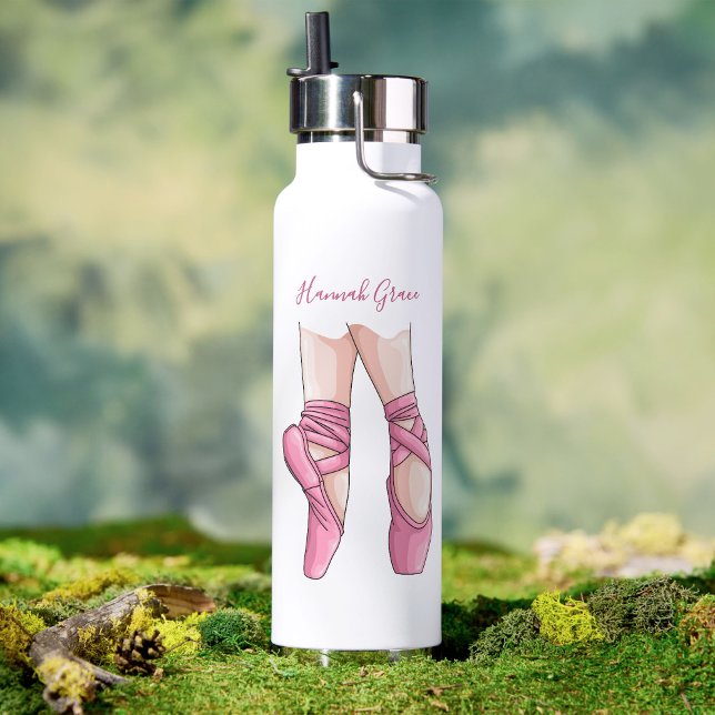 Handgezeichnete rosa Ballettschuhe Trinkflasche (Von Creator hochgeladen)