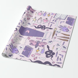 handgezeichnete Rosa-Halbkuchen-Zombie Geschenkpapier