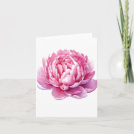 Handgezeichnete rosa Peonie (Leere) Karte