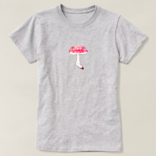 Handgezeichnete rosa Pilz süße Pastell-Pilzkunst T-Shirt