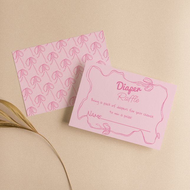 Handgezeichnete Rosa Rahmen Babywindeln Begleitkarte (Von Creator hochgeladen)