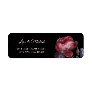 Handgezeichnete Rose Blume Schwarz