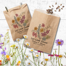 Handgezeichnete Saatgutpackung für Wildblumen