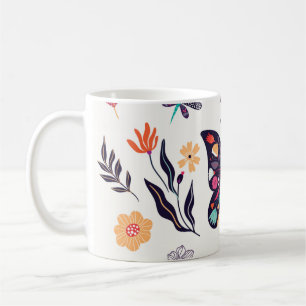 Handgezeichnete Sammlung von Sommerelementen wi Kaffeetasse