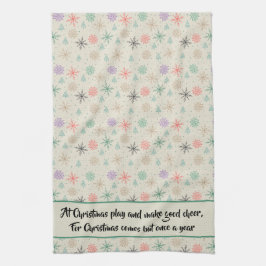 Handgezeichnete Schneeflocken Weihnachtsbäume Mult Geschirrtuch