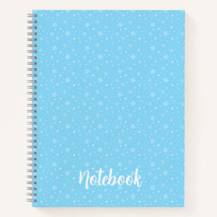 Handgezeichnete Schneeflocken Whimsical Winter Hel Notizbuch
