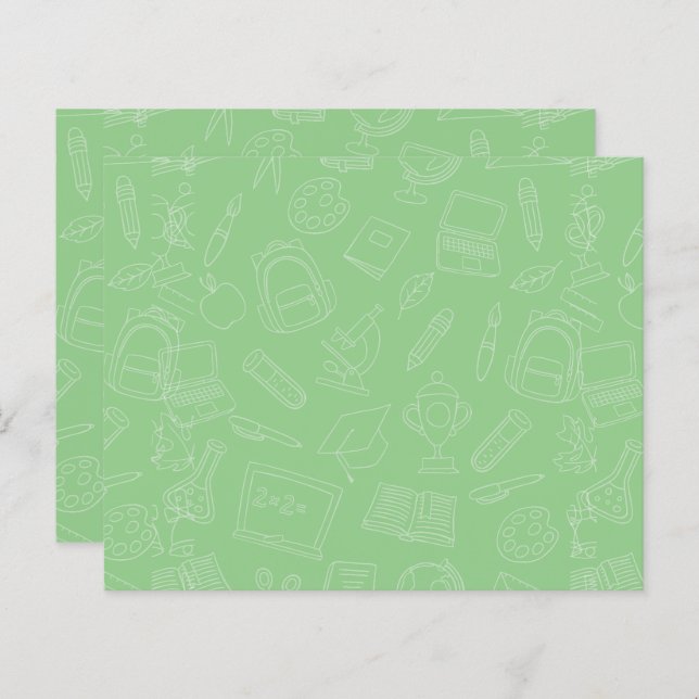 Handgezeichnete Schulspeisung (Vorne/Hinten)