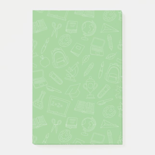 Handgezeichnete Schulspeisung Post-it Klebezettel (Vorderseite)