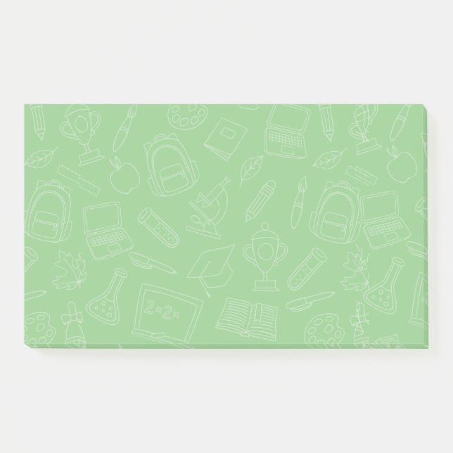 Handgezeichnete Schulspeisung Post-it Klebezettel (Vorderseite)