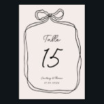 Handgezeichnete schwarze Band Tischnummer<br><div class="desc">Diese Tischnummer wurde entworfen, um sich mit unserer handgezeichneten Ribbon-Grenze abzustimmen, und zeichnet sich durch die beliebte und schicke Band mit handgeschriebenem Schriftart aus. Wenn Sie gewollt haben, Ihren Gast mit diesem einzigartigen Design vertraut zu machen, ist diese Suite perfekt für Sie. Für eine erweiterte Anpassung dieses Designs, z.B. das...</div>