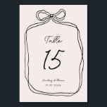 Handgezeichnete schwarze Band Tischnummer<br><div class="desc">Diese Tischnummer wurde entworfen, um sich mit unserer handgezeichneten Ribbon-Grenze abzustimmen, und zeichnet sich durch die beliebte und schicke Band mit handgeschriebenem Schriftart aus. Wenn Sie gewollt haben, Ihren Gast mit diesem einzigartigen Design vertraut zu machen, ist diese Suite perfekt für Sie. Für eine erweiterte Anpassung dieses Designs, z.B. das...</div>