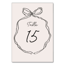 Handgezeichnete schwarze Band Tischnummer