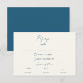 Handgezeichnete Scribble Line farbenfrohe blaue Ho RSVP Karte