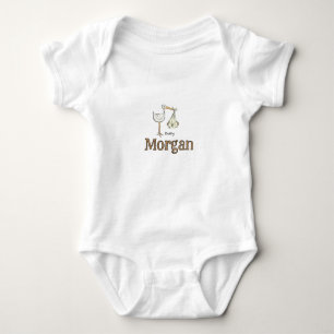 Handgezeichnete Skizze Storch Sonderlieferung Baby Strampler