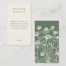 Handgezeichnete Sonnenblumen Sage Grün Windel-Raff