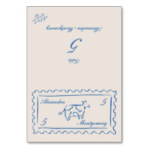 Handgezeichnete Speisekarten-Hochzeitsplatzkarte m