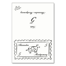 Handgezeichnete Speisekarten-Hochzeitsplatzkarte m