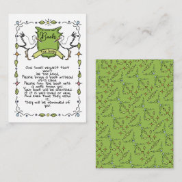 Handgezeichnete Storchbücher für Baby Begleitkarte