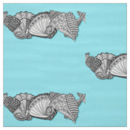Handgezeichnete Stranddekor-Farbe Stoff