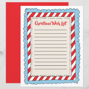 Handgezeichnete Strip Kids Weihnachtsliste