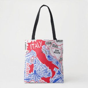 handgezeichnete stylisierte Karte Italiens. Reiser