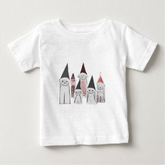 Handgezeichnete süße kleine Weihnachtsfiguren Baby T-shirt