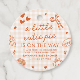 Handgezeichnete Süsse Pie Babydusche Geschenkanhänger