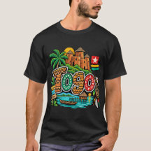 Handgezeichnete Togo-Reise-Kunst-Sehenswürdigkeit