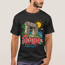 Handgezeichnete Tonga-Reisekunst-Sehenswürdigkeit