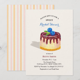 Handgezeichnete Torte Dessert Süß Cute Brautparty Einladung